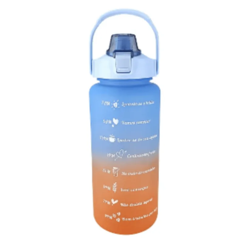 Garrafa Squeze Motivacional Bpa Free Enfeites Adesivo 2000ml