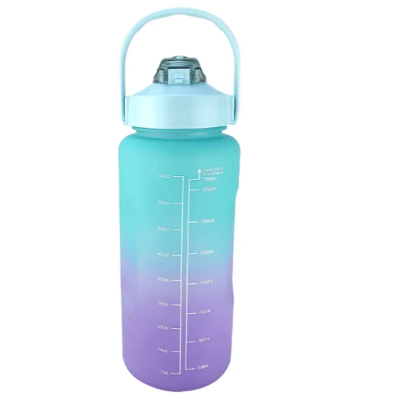 Garrafa Squeze Motivacional Bpa Free Enfeites Adesivo 2000ml