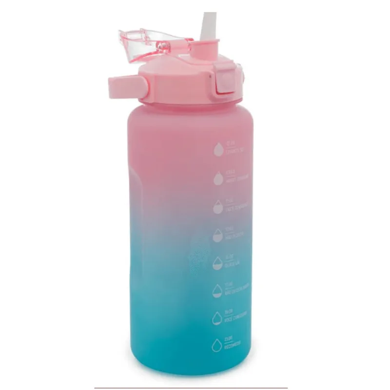 Garrafa Squeze Motivacional Bpa Free Enfeites Adesivo 2000ml