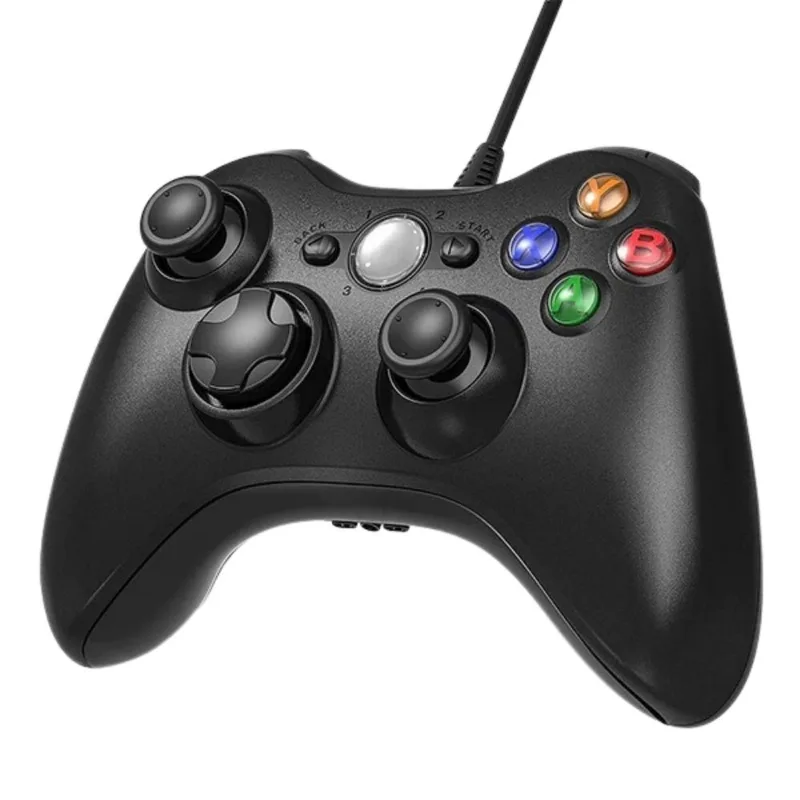 Joystick Com Fio Compatível Xbox 360 E Pc Dupla Vibração