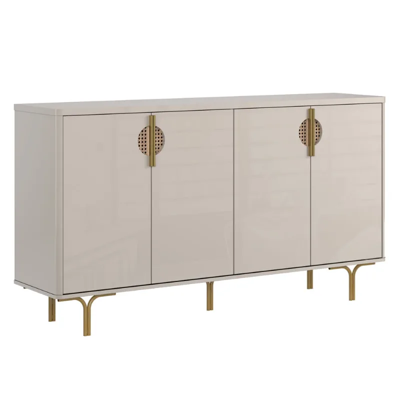 Buffet com 4 Portas Lukaliam Marsala Off White BUFFET LUKALIAM MARSALA OFF WHITE