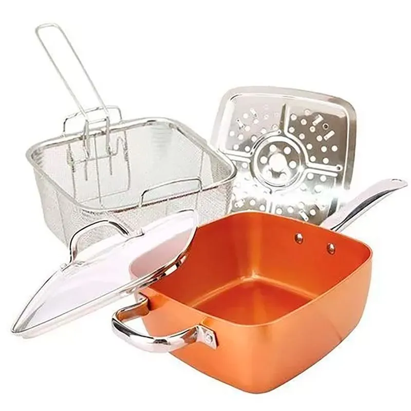 Panela Antiaderente 26cm Tampa Vidro Gourmet Fogão Indução