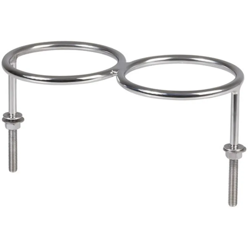 Porta Copo E Garrafas Em Aço Inox Duplo De Embutir