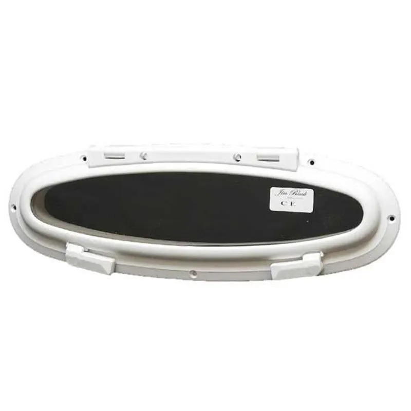 Vigia Elíptica Em Plástico Branco 3x15 Em Pvc Uv Jim Black