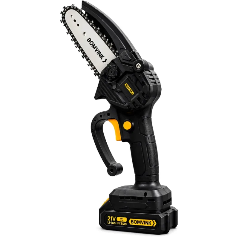 Mini Motosserra Portátil a Bateria 21 Volts 4" - Bom-9101 - Bomvink Bomvink