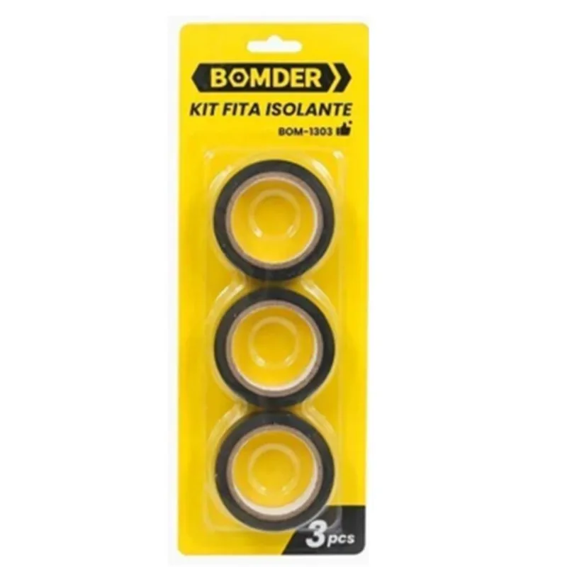 Kit Com 3 Fita Isolante Resistente pvc 05 metros BOM-1303