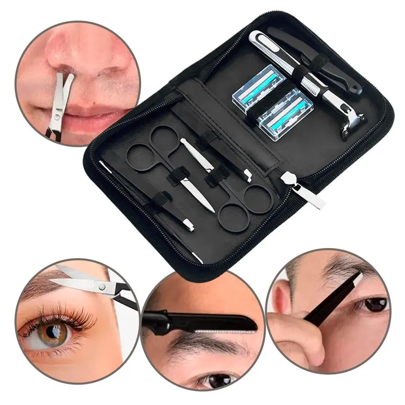 Kit Completo Design De Sobrancelhas Portátil 10 Peças Profissional