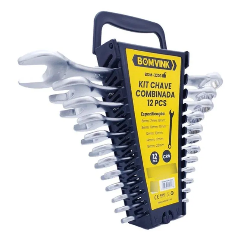 Kit Chave Combinada 12pçs - Bom-3203