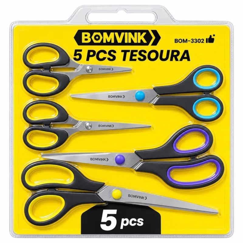 Tesouras 5 Pcs BOM-3302 Bomvink