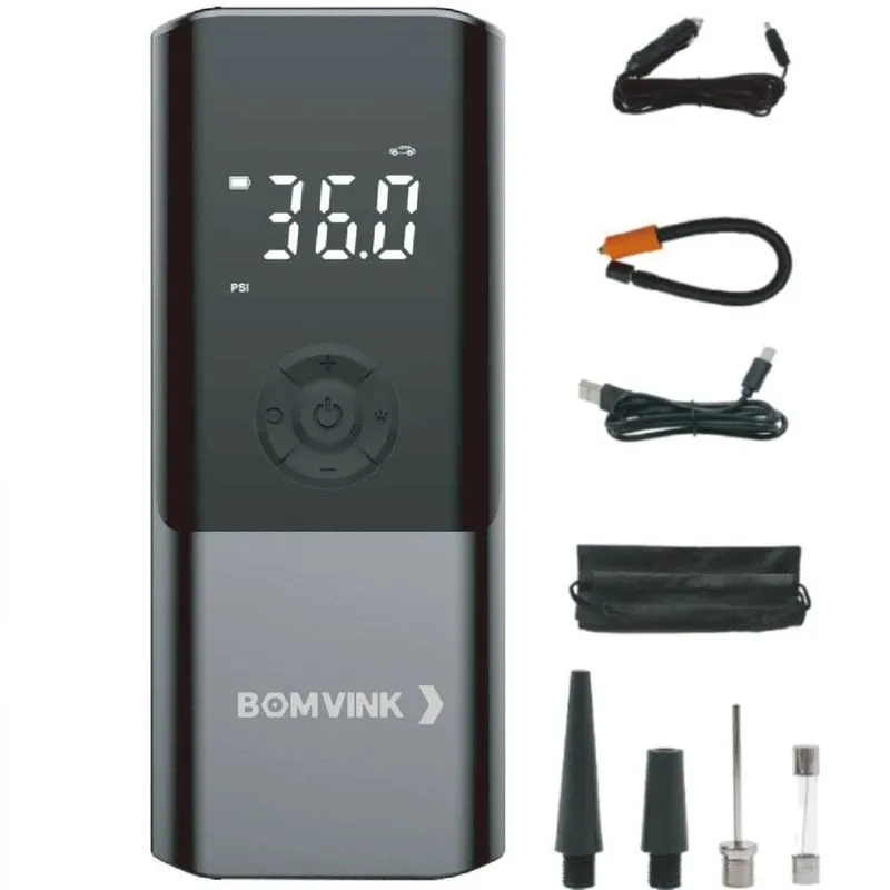 Mini Compressor De Ar Portátil Digital 150 Psi - Bomvink