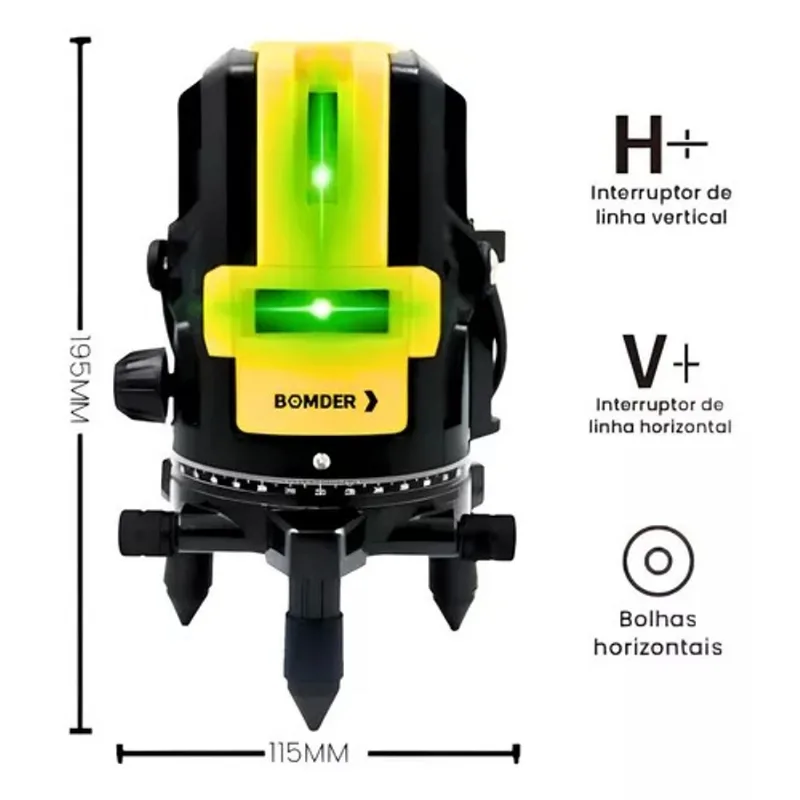 Nivel A Laser Com 2 Linhas - Bomvink