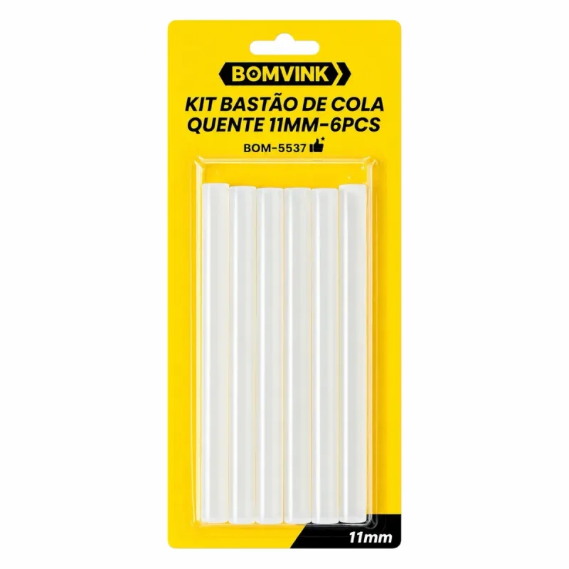 Kit Bastão de Cola Quente 11mm BOM-5537 Bomvink