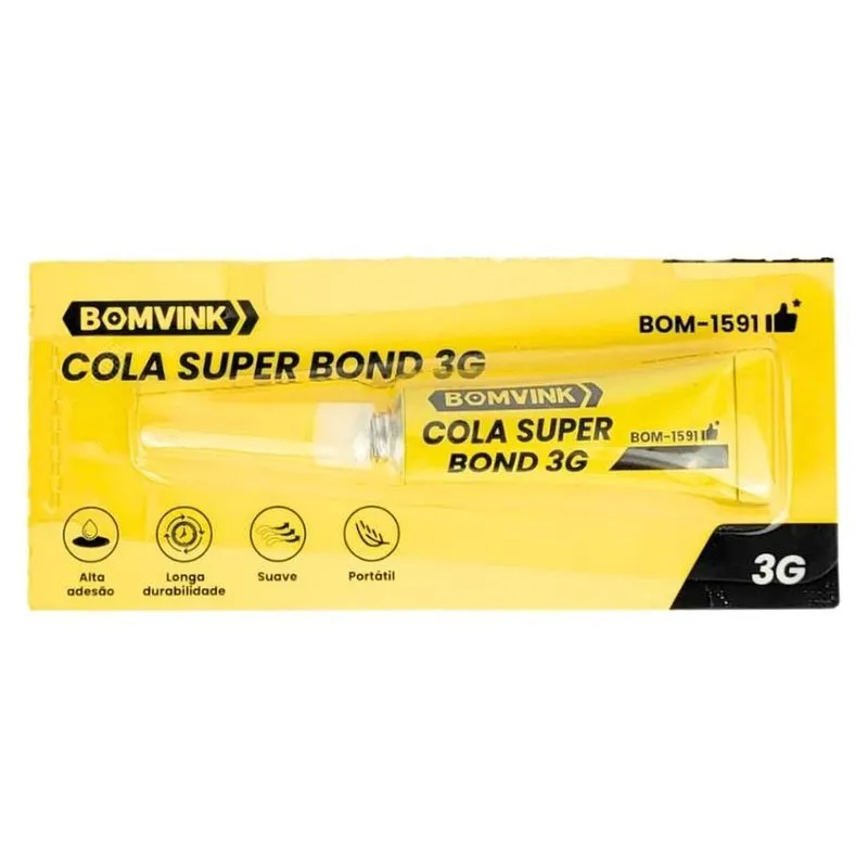 Cola Super Bond Bomvink Bom 1591 3g (MP)