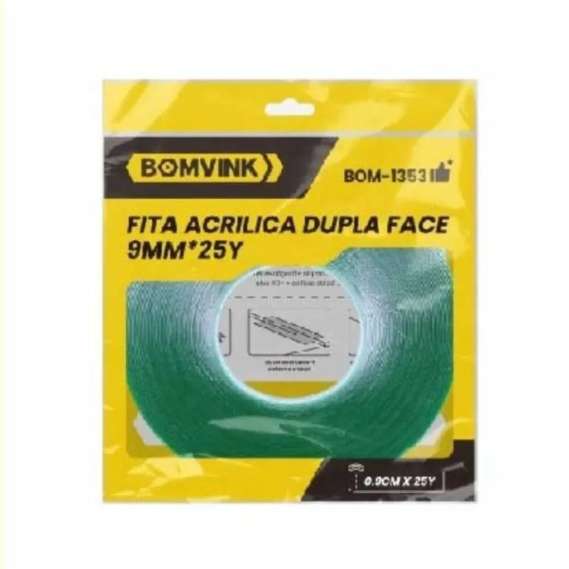 Fita Dupla Face Acrílica 25 Mm X 9m - Bom-1353 - Bomvink