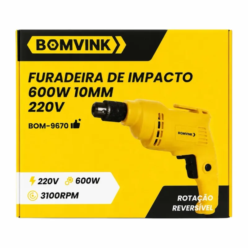 Furadeira de Impacto 600w BOM-9670 Bomvink
