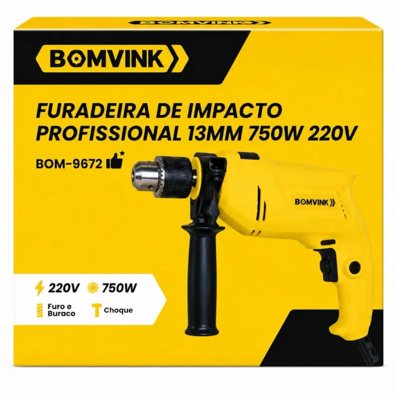 Furadeira de Impacto 750w BOM-9672 Bomvink