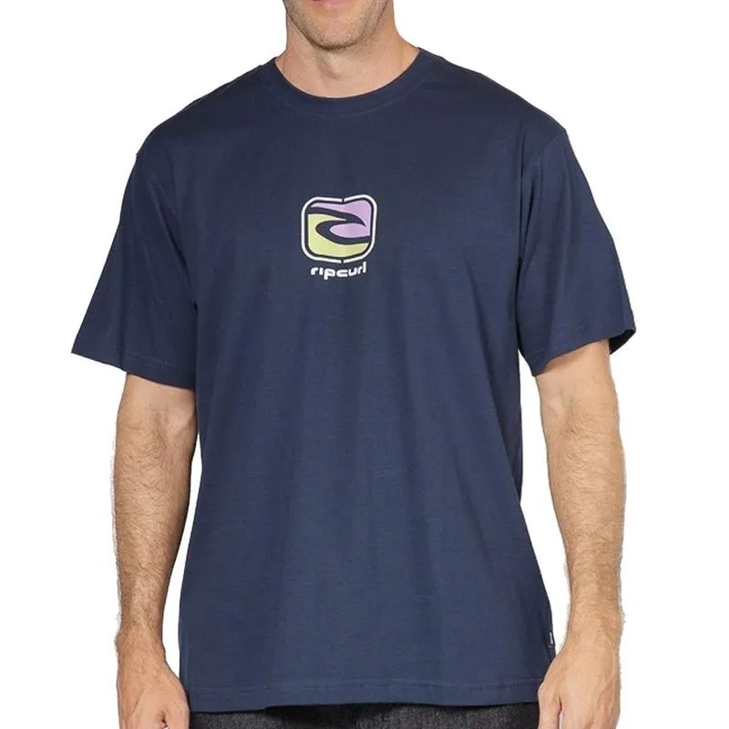 Camiseta Rip Curl Archive Mixed Logo W25 Masculina Dark Navy G / azul-escuro