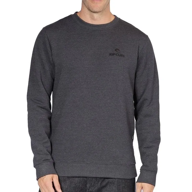 Moletom Rip Curl Careca Brand Stack WT25 Black Marle GG / preto