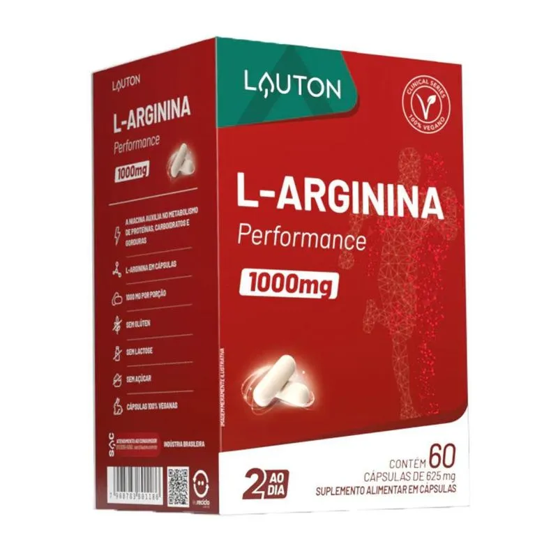 L-arginina 1000mg 60 Cápsulas - Lauton