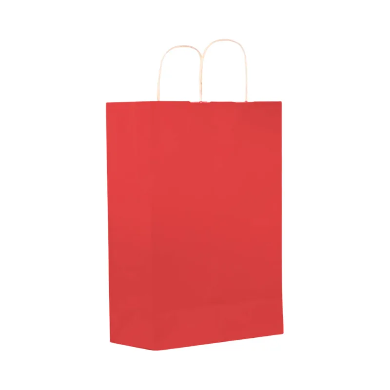 Sacola Papel 17.5x21.5 com Alça Vermelho 0131 Lc embalag. - 10UN
