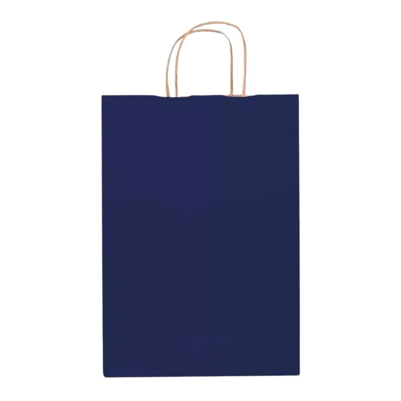 Sacola Papel 17.5x21.5 com Alça Azul 0209 Lc embalag. - 10UN
