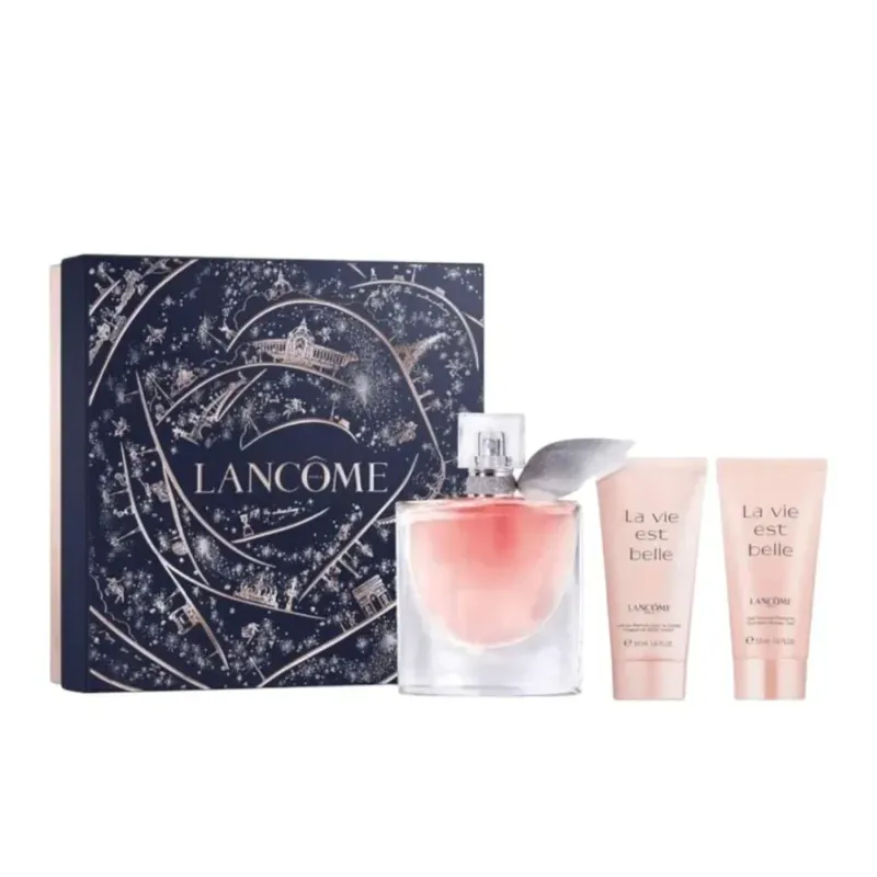 Coffret Lancôme La Vie Est Belle EDP 50ml + Loção Corporal 50ml + Shower Gel 50ml