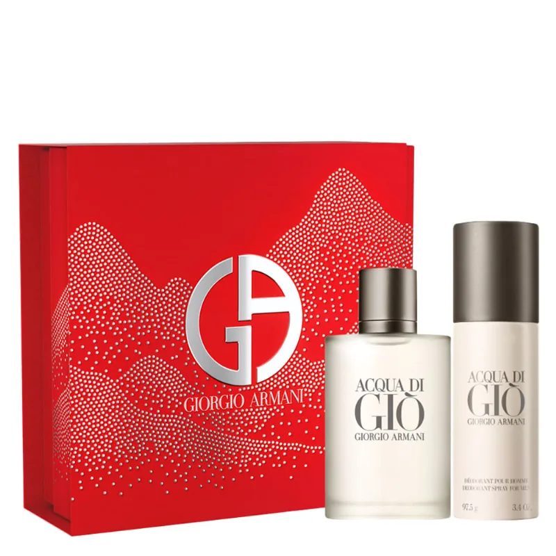 Kit Perfume Giorgio Armani Acqua di Giò Masculino - Eau de Toilette 100ml + Desodorante 150ml Coffret