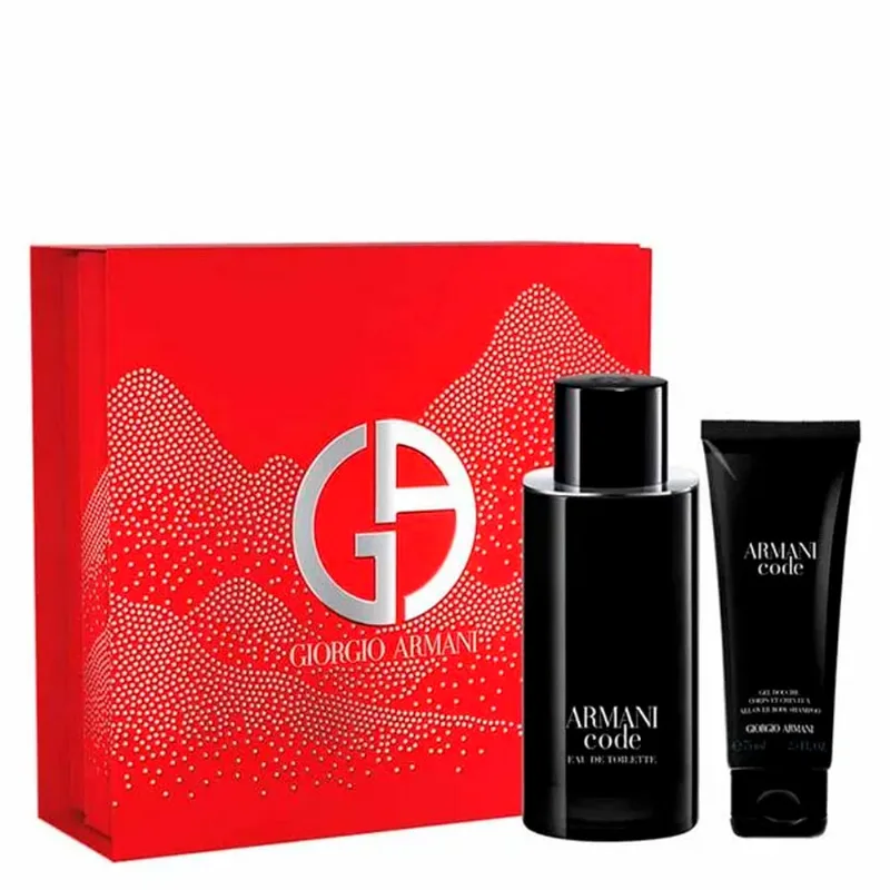 Kit Coffret Perfume Giorgio Armani Code Masculino Eau de Toilette 125ml + Gel de Banho 75ml Kit