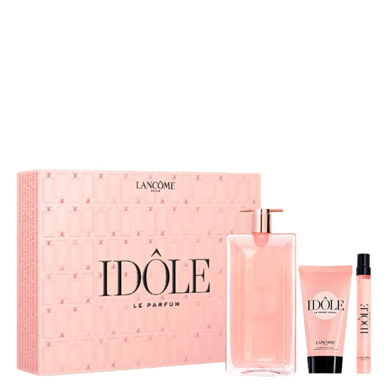 Kit Perfume Lancôme Idôle Feminino - Eau de Parfum 50ml + Loção Corporal 50ml + Miniatura 10ml Coffret