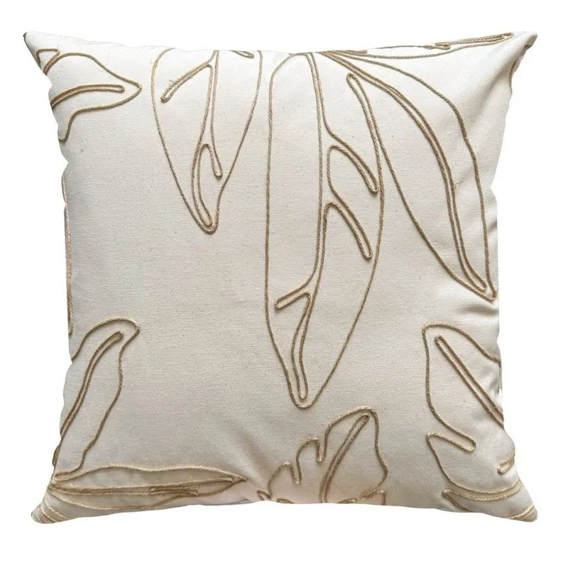 Capa Donatella 070 Com Bordado 43 Cm X 43 Cm Bege/cru