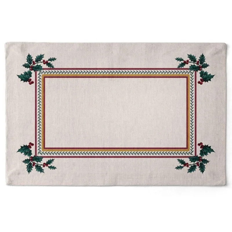 Jogo Americano Natalino Tradição Das Cerejas 48X30,5Cm 2Und