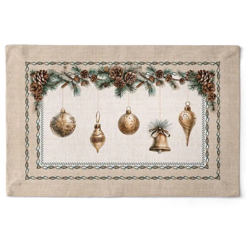 Jogo Americano Natalino Encanto Das Pinhas 48X30,5Cm 2Und