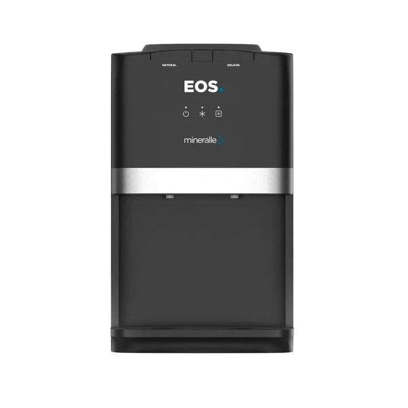 Bebedouro de Mesa para Garrafão eos Mineralle com Compressor Preto EBC04P 110V