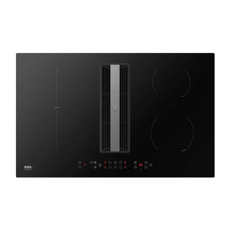 Cooktop de Indução 4 Bocas eos Premium com Coifa Embutida e Ions de Plasma EPCI04EC 220V
