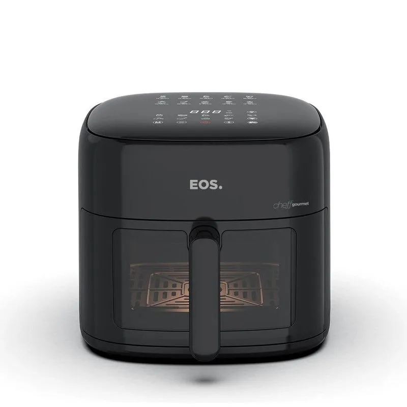 Fritadeira Sem Óleo Air Fryer eos Chef Gourmet 6.2 Litros Compacta Digital Preto EAF60P 220V