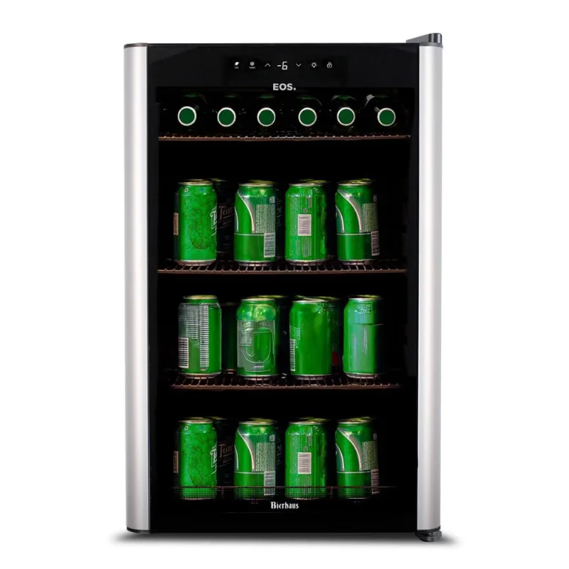 Cervejeira eos Bierhaus 76 Litros Frost Free com Compressor e Porta de Vidro com Inox ECE80 110V