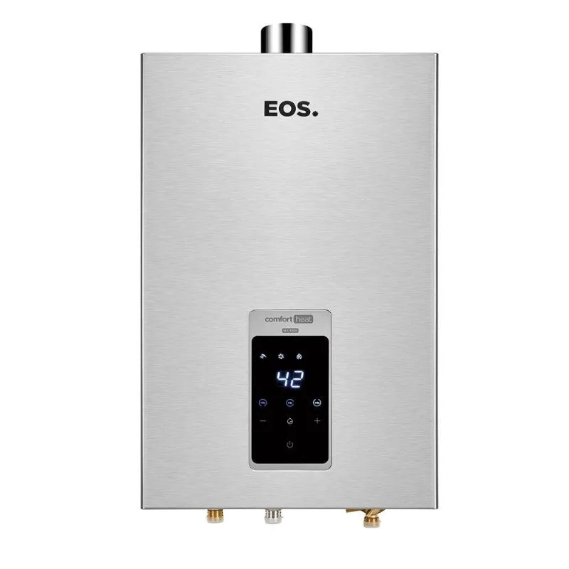 Aquecedor de Água a Gás eos Digital 16 Litros (Gás Liquefeito de Petróleo) Exaustão Forçada Inox EAQ160GDS Bivolt
