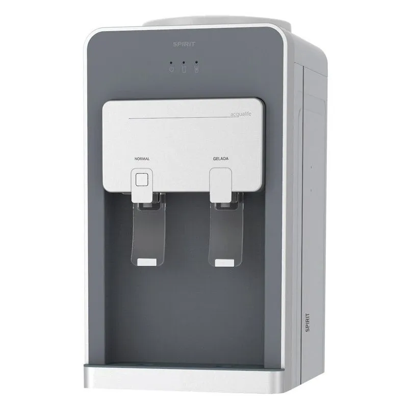 Bebedouro de Mesa para Garrafão Spirit Eletrônico Cinza e Prata SBG1 110V