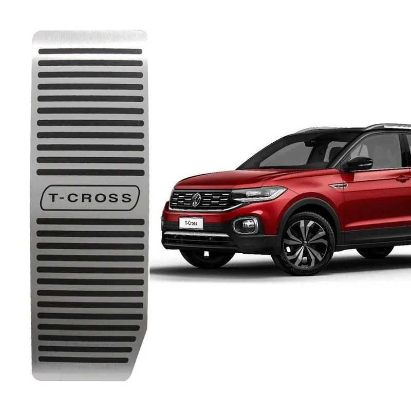 Descanso De Pé Aço Inox Escovado vw t-cross 2019 a 2024