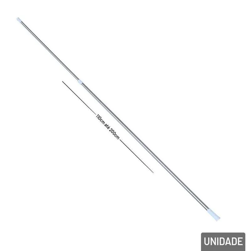 Varão Extensível 110cm Até 200cm Metal Branco - Tudo Em Caixa