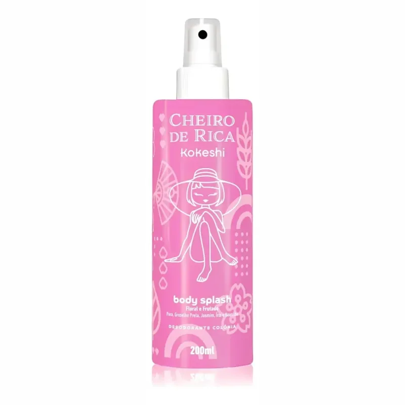 Body Splash Cheiro de Rica 200ml Kokeshi - lojaparaisodarepublica