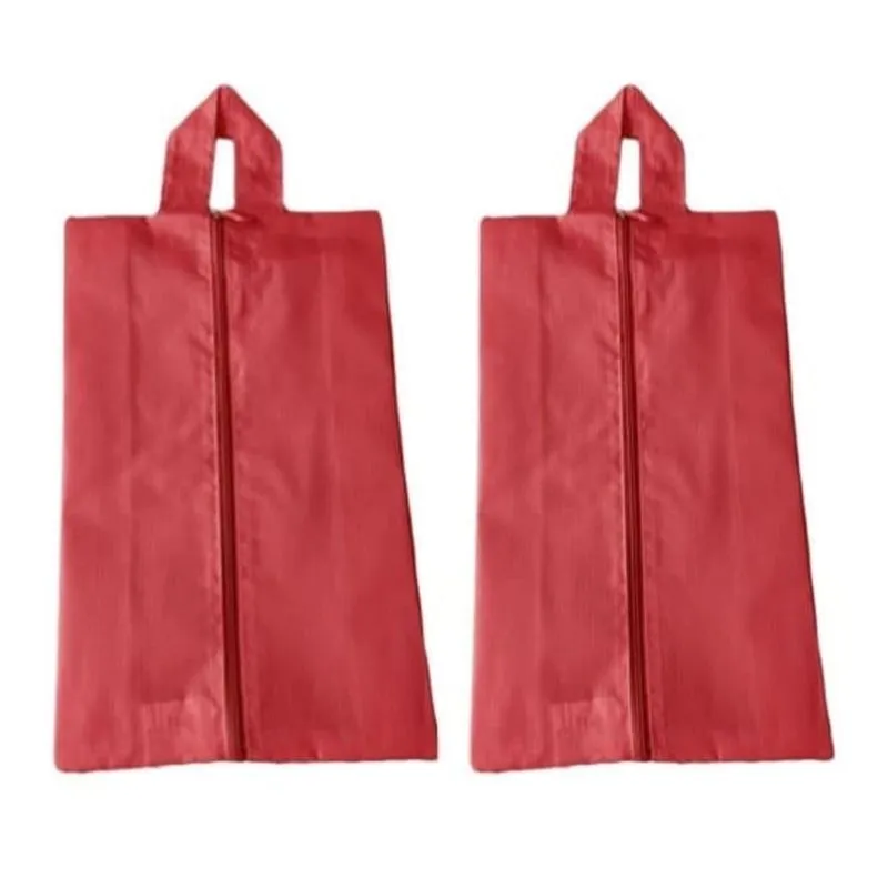 2 Bolsa Porta Sapato Viagem Tenis Roupa Mochila Vermelho