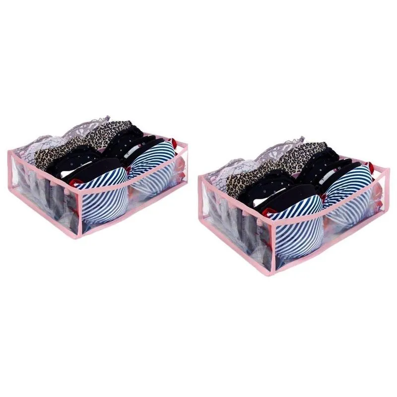 2 Colmeia Organizadora Sutiã Multiuso 6 Divisórias 32X10X22