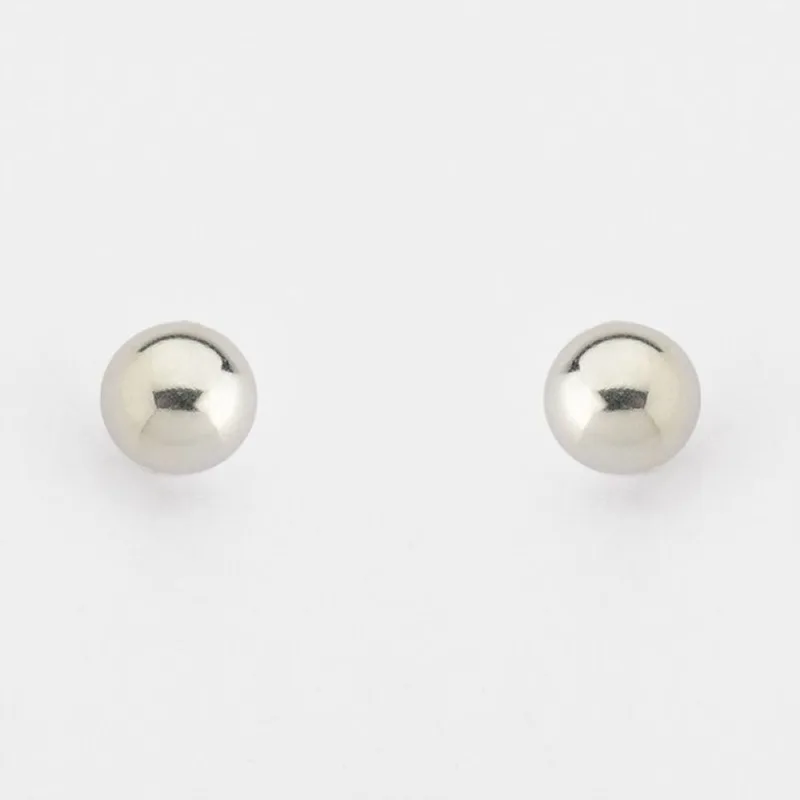 Brinco Bolinha Polida Prata 925 8mm / Prata - Atraktiva Joias