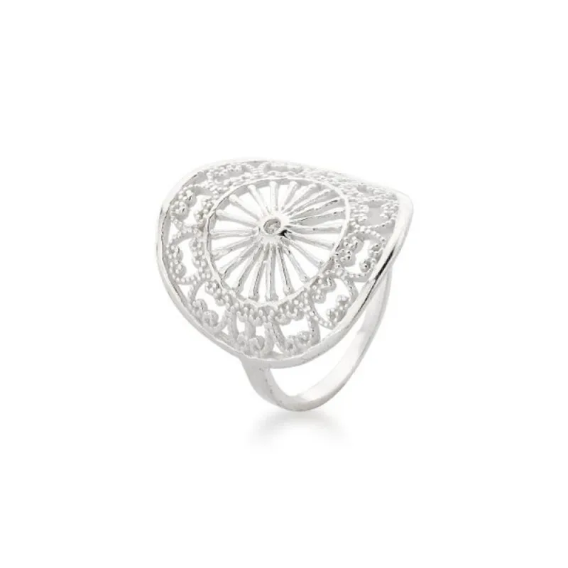 Anel Feminino Mandala Atraktiva Prata 925 15 / Prata - Atraktiva Joias