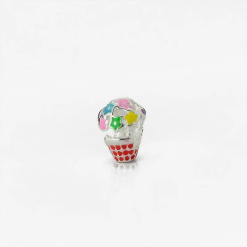 Berloque Espaçador Buquê De Flores Esmaltado Colorido