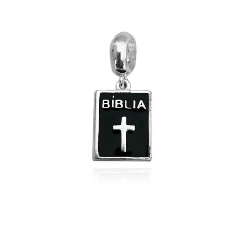 Berloque Biblia Esmaltada Prata 925 - Atraktiva Joias