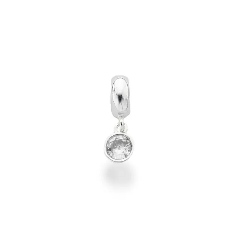 Berloque Ponto de Luz Prata 925 Cristal