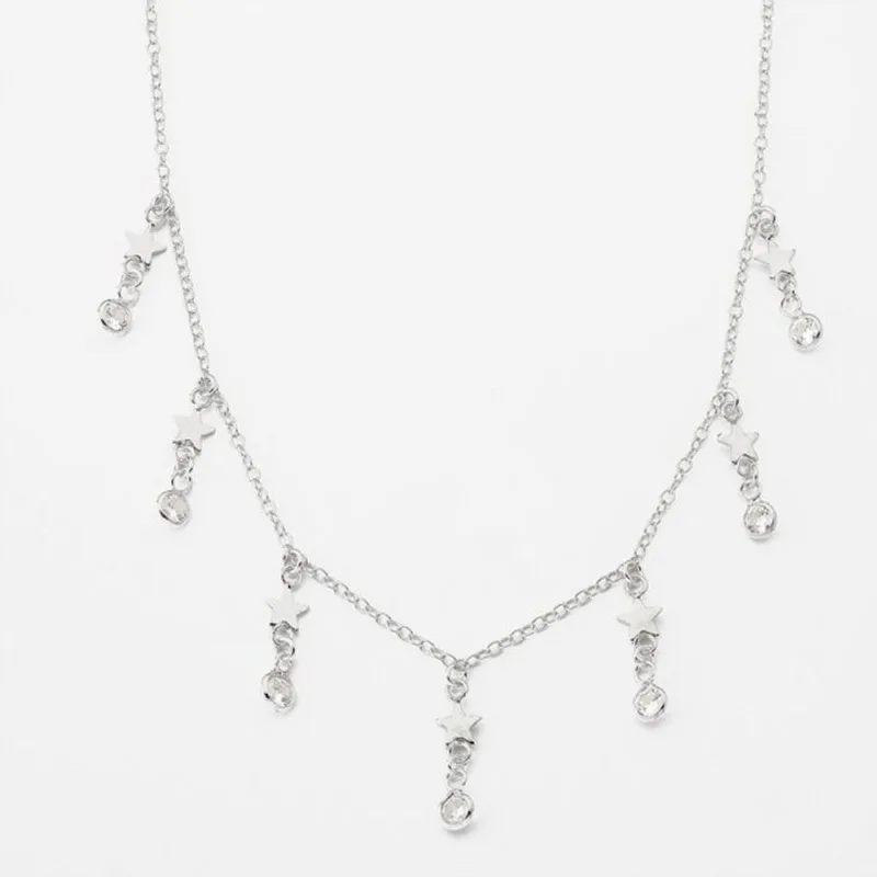 Colar Choker Com Estrelas E Zircônias Cristal