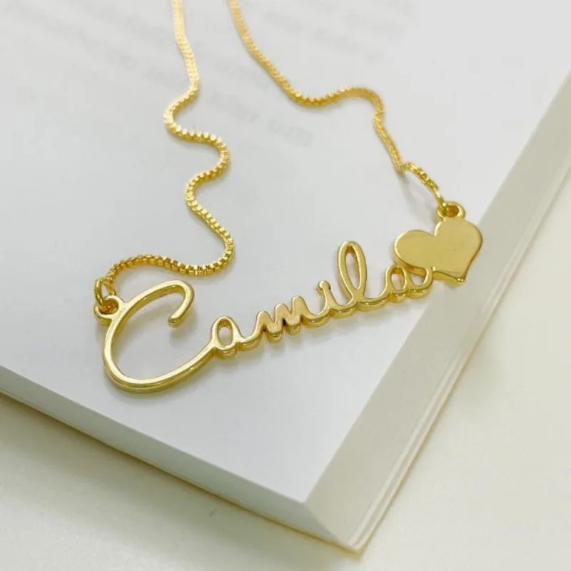 Colar Nome Personalizado Banhado a Ouro 18k Camila - Atraktiva Joias